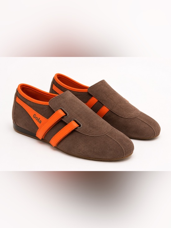 Gola Shoes - Gola Retro Suede Double Strap Sneakers Brown Orange Trainers Women’s US 6